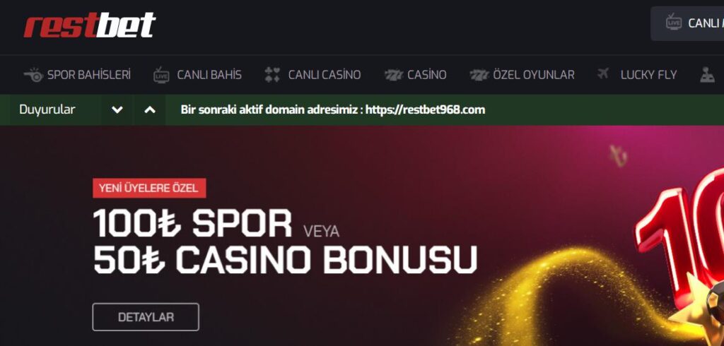 restbet üyelik ve deneme bonusu