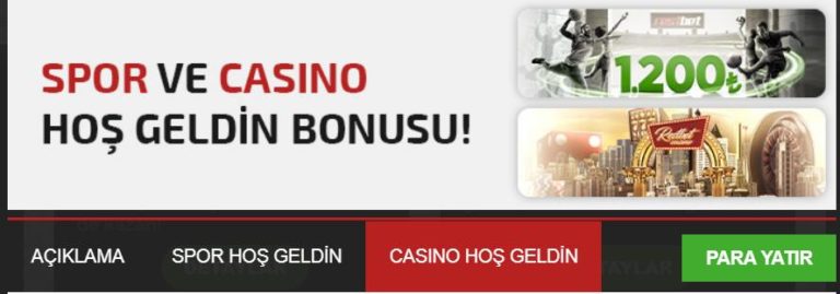 Restbet Casino Hoş Geldin Bonusu