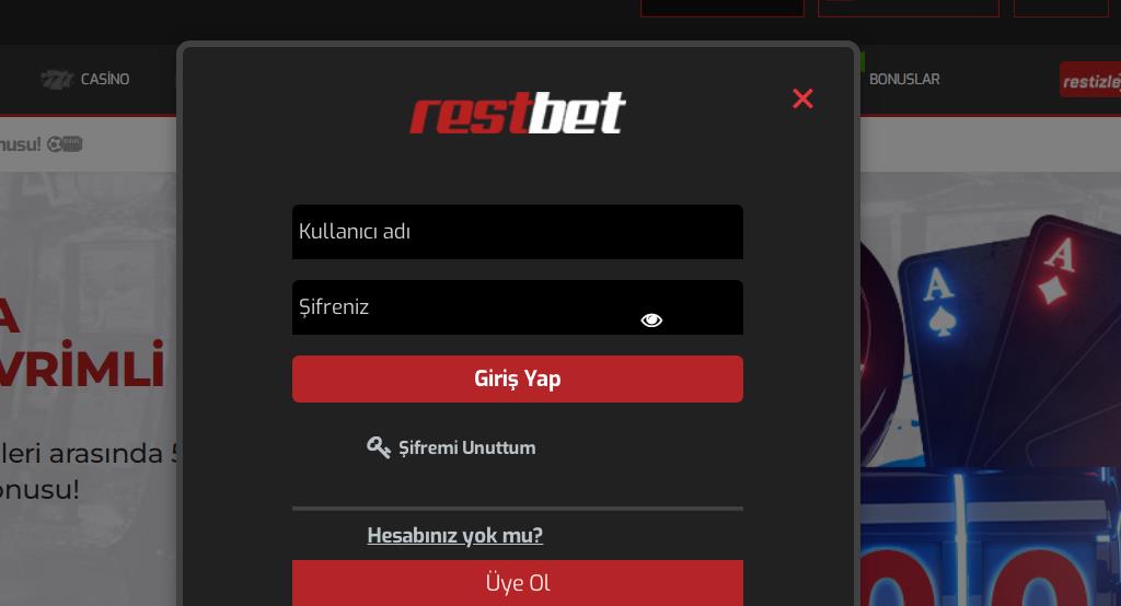 Restbet Giriş Sorunu Çözme