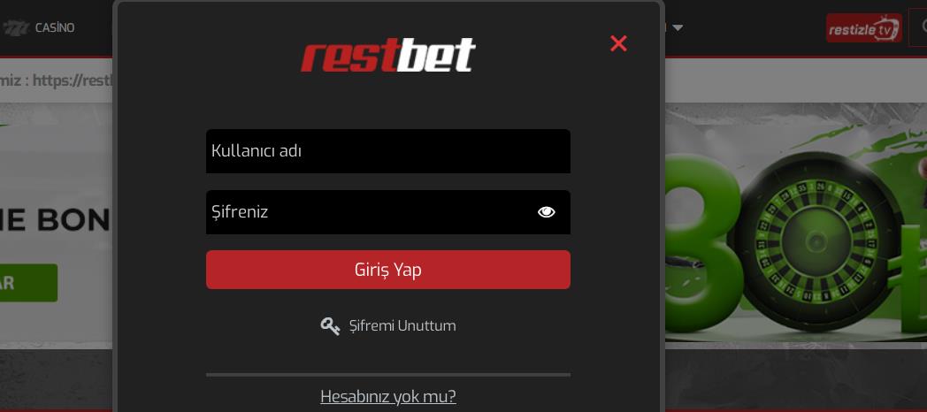 Restbet Giriş Yapamıyorum