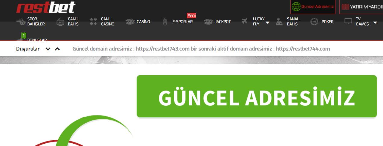 Restbet Güncel Giriş Adresi Nasıl Öğrenebilirim